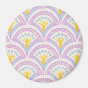 Pastel Scallop Pattern Magnet