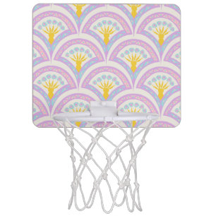 Pastel Scallop Pattern Mini Basketball Hoop