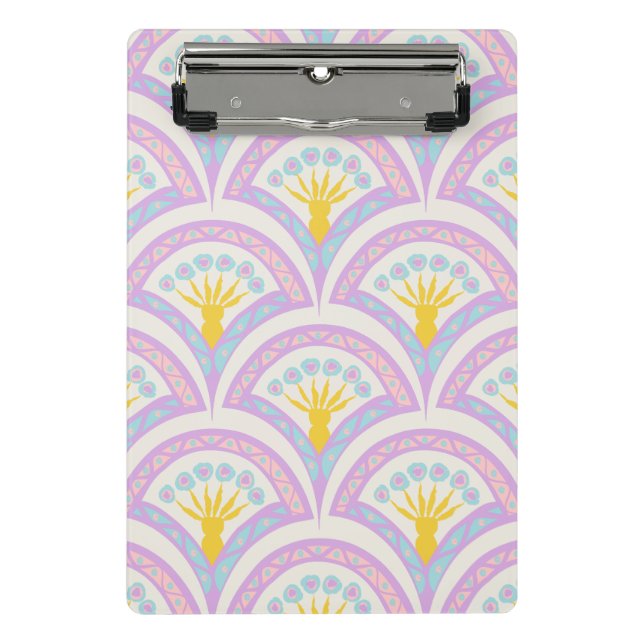 Pastel Scallop Pattern Mini Clipboard (Front)