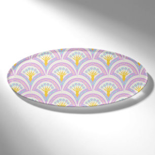 Pastel Scallop Pattern Name Tag