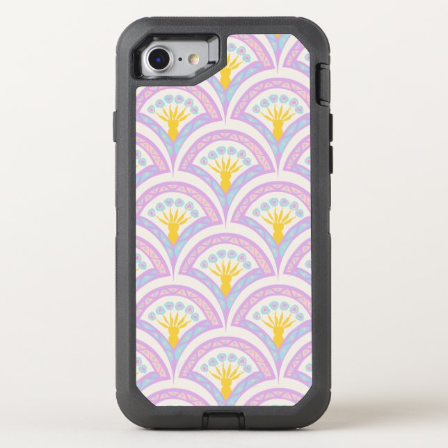 Pastel Scallop Pattern Otterbox iPhone Case (Back)