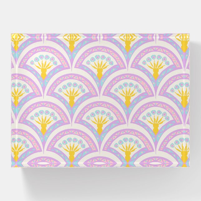 Pastel Scallop Pattern Paperweight (Front)