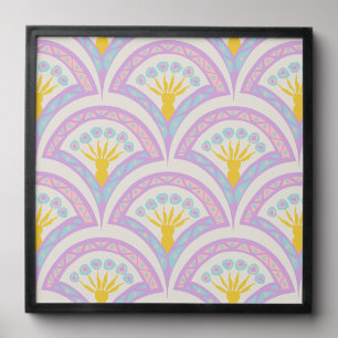 Pastel Scallop Pattern Peel And Stick Photo Tile