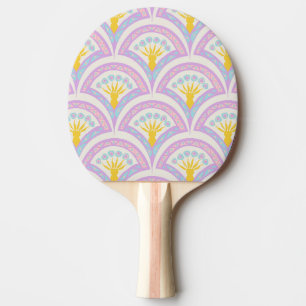 Pastel Scallop Pattern Ping Pong Paddle