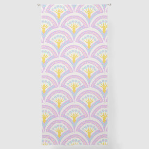 Pastel Scallop Pattern Sheer Curtains