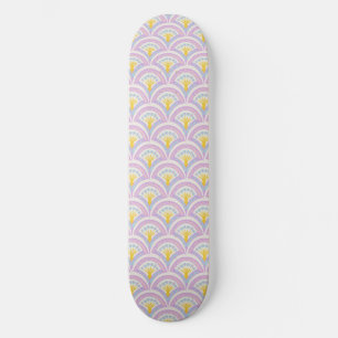 Pastel Scallop Pattern Skateboard