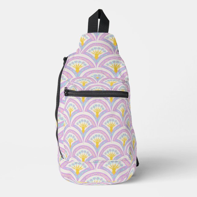 Pastel Scallop Pattern Sling Bag (Front)