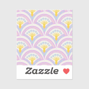 Pastel Scallop Pattern Sticker