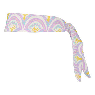 Pastel Scallop Pattern Tie Headband