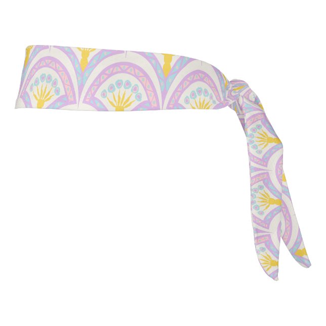 Pastel Scallop Pattern Tie Headband (Rotate 90)