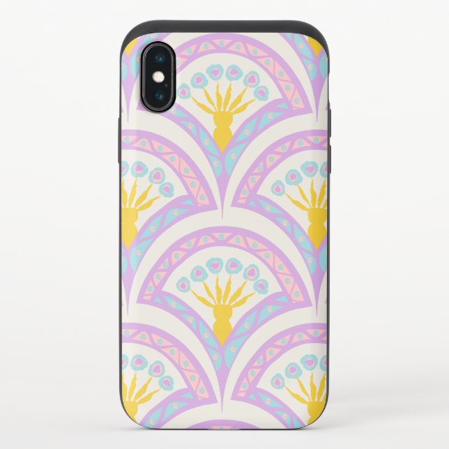 Pastel Scallop Pattern Uncommon iPhone Case (Back)