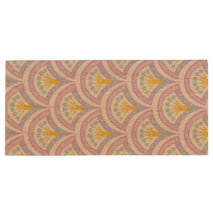Pastel Scallop Pattern Wood Flash Drive