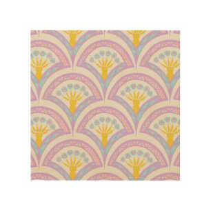 Pastel Scallop Pattern Wood Wall Art