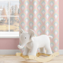 Pastel Scallop Rainbow Baby Girl Nursery Blackout Curtains