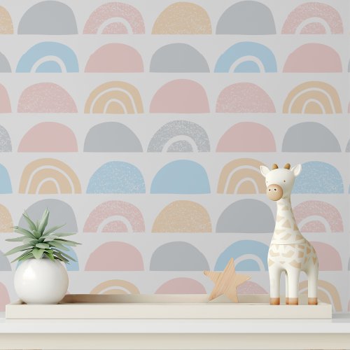 Pastel Scandinavian Ornament Kids Baby Pattern Wallpaper