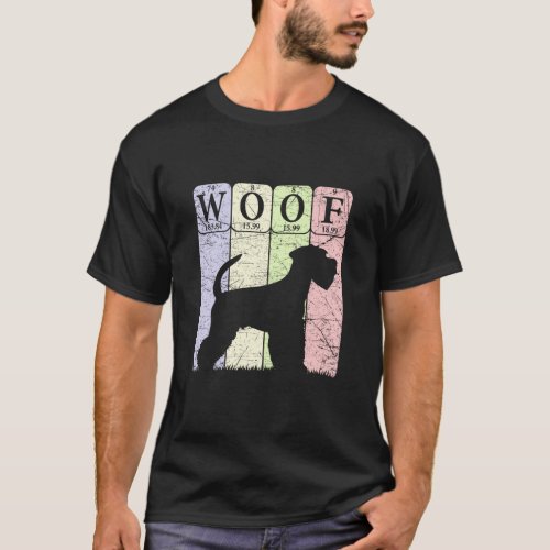 Pastel Schnauzer Dog Periodic Table Elements Schna T_Shirt