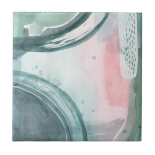 Pastel Scribe - Watercolor Ceramic Tile