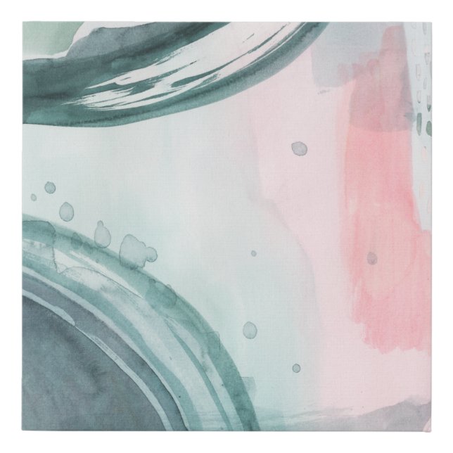 Pastel Scribe - Watercolor Faux Canvas Print (Front)