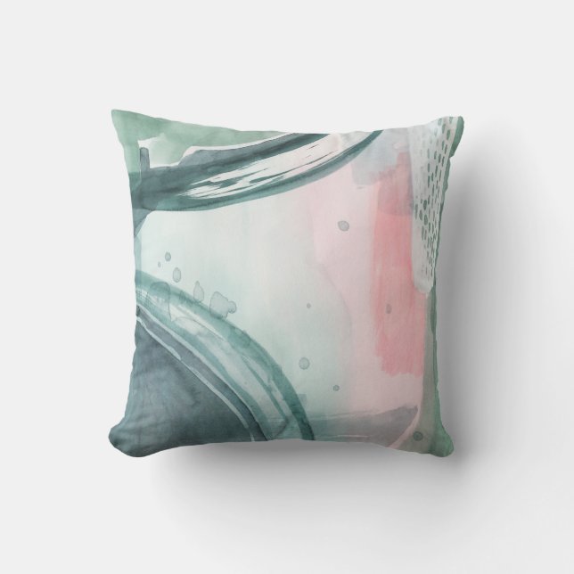Pastel Scribe - Watercolor Throw Pillow (Front)