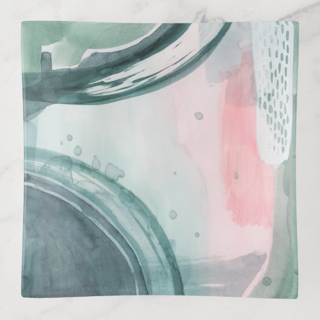Pastel Scribe - Watercolor Trinket Tray (Front)