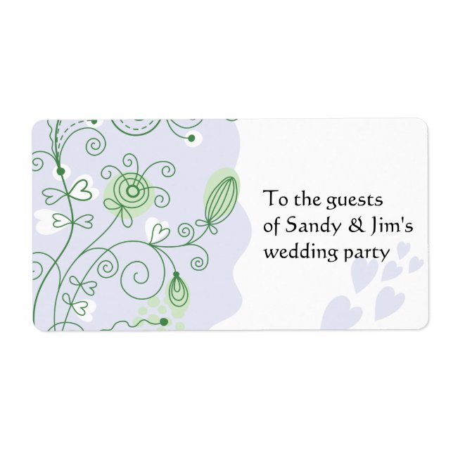 Pastel Scrolls and Swirls Label (Front)