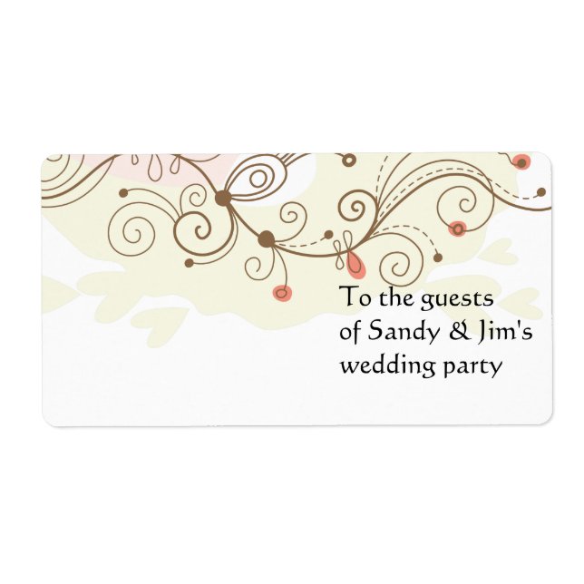 Pastel Scrolls and Swirls Label (Front)
