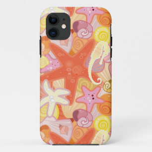 Pastel Sea Creature Pattern iPhone 11 Case