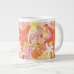 Pastel Sea Creature Pattern Large Coffee Mug
