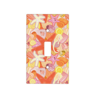 Pastel Sea Creature Pattern Light Switch Cover