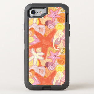 Pastel Sea Creature Pattern OtterBox Defender iPhone SE/8/7 Case