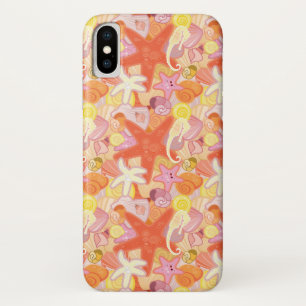 Pastel Sea Creatures   Monogram iPhone X Case