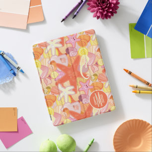 Pastel Sea Creatures   Monogram iPad Smart Cover