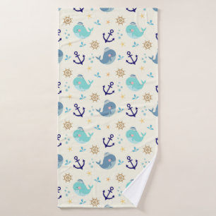 Pastel Sea Creatures – Ocean Towel Design