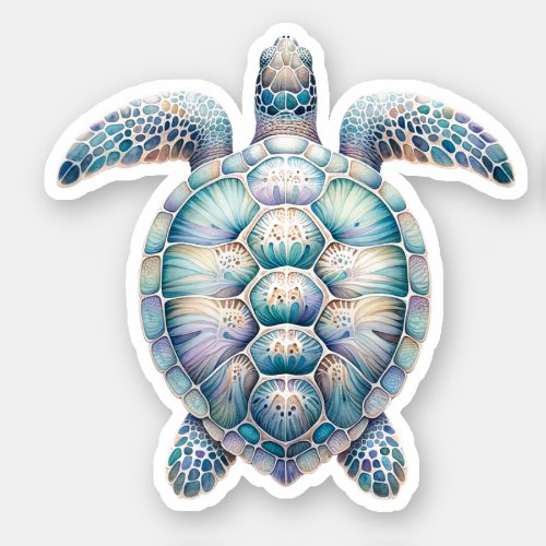 Pastel Sea Turtle Stickers