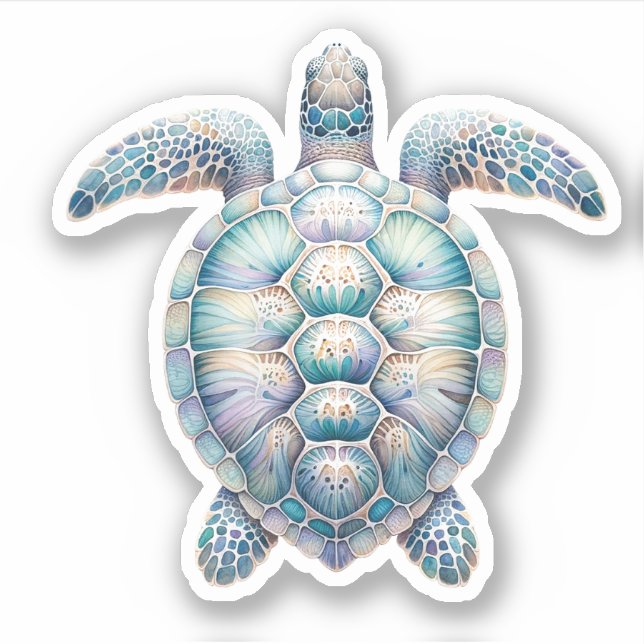 Pastel Sea Turtle Stickers (Front)