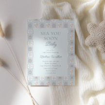 Pastel Sea You Soon Baby Ocean Stamps Baby Shower