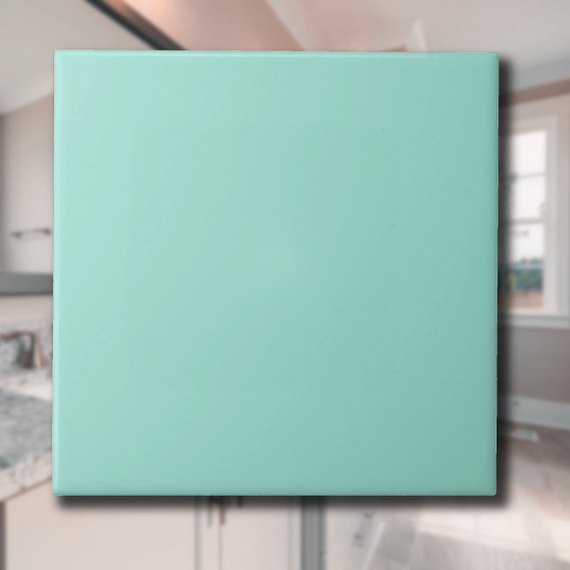 Pastel Seafoam Solid Color | Classic | Elegant Ceramic Tile (Creator Uploaded)