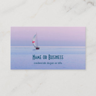 Pastel Seascape with a Sailboat Business Card