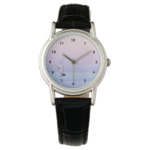 Pastel Seascape with a Sailboat Watch