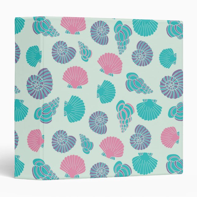 Pastel Seashell Pattern 1 Binder (Front/Spine)