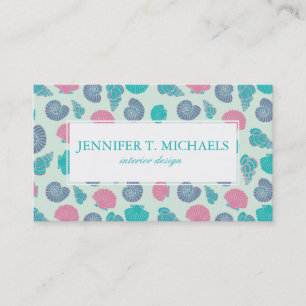 Pastel Seashell Pattern 1 Business Card