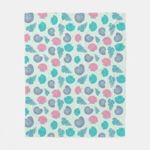 Pastel Seashell Pattern 1 Fleece Blanket