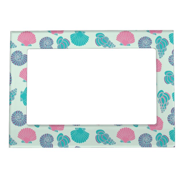 Pastel Seashell Pattern 1 Magnetic Picture Frame (Front)