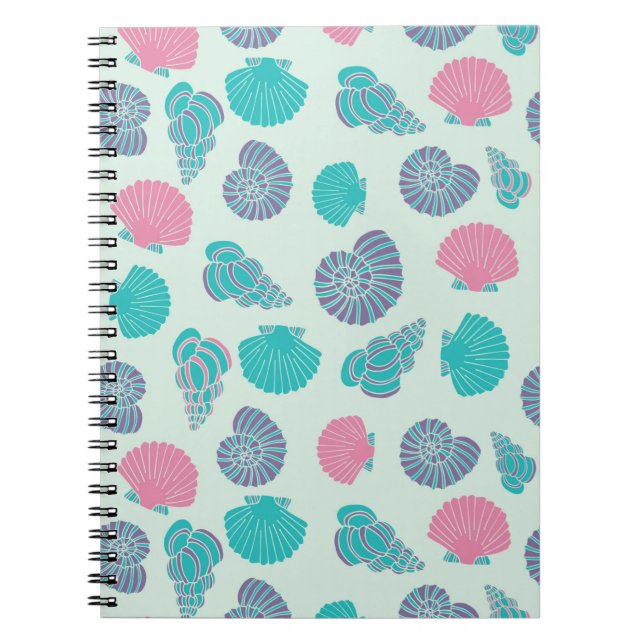 Pastel Seashell Pattern 1 Notebook (Front)