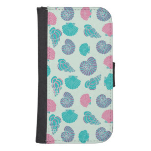 Pastel Seashell Pattern 1 Wallet Phone Case For Samsung Galaxy S4
