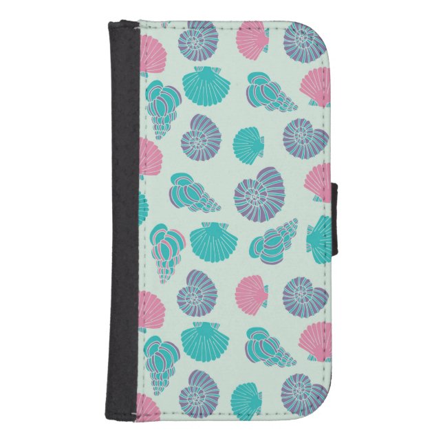Pastel Seashell Pattern 1 Samsung Galaxy Wallet Case (Front)