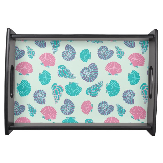 Pastel Seashell Pattern 1 Serving Tray (Front)