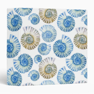 Pastel Seashell Pattern 2 3 Ring Binder