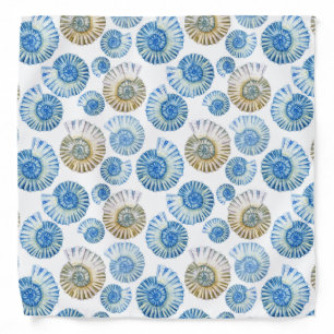 Pastel Seashell Pattern 2 Bandana