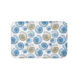 Pastel Seashell Pattern 2 Bathroom Mat